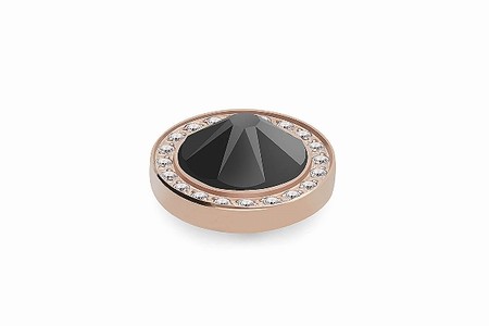 Qudo Rose Gold Topper Canino Deluxe 10.5mm - Jet